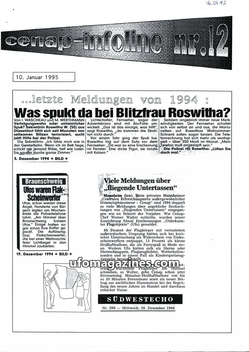 Cover of CENAP Infoline (CENAP) issue 12: cenap-infoline