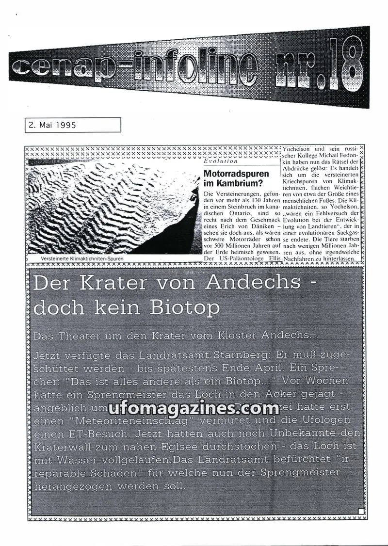 Cover of CENAP issue nr.18: cenap-infoline