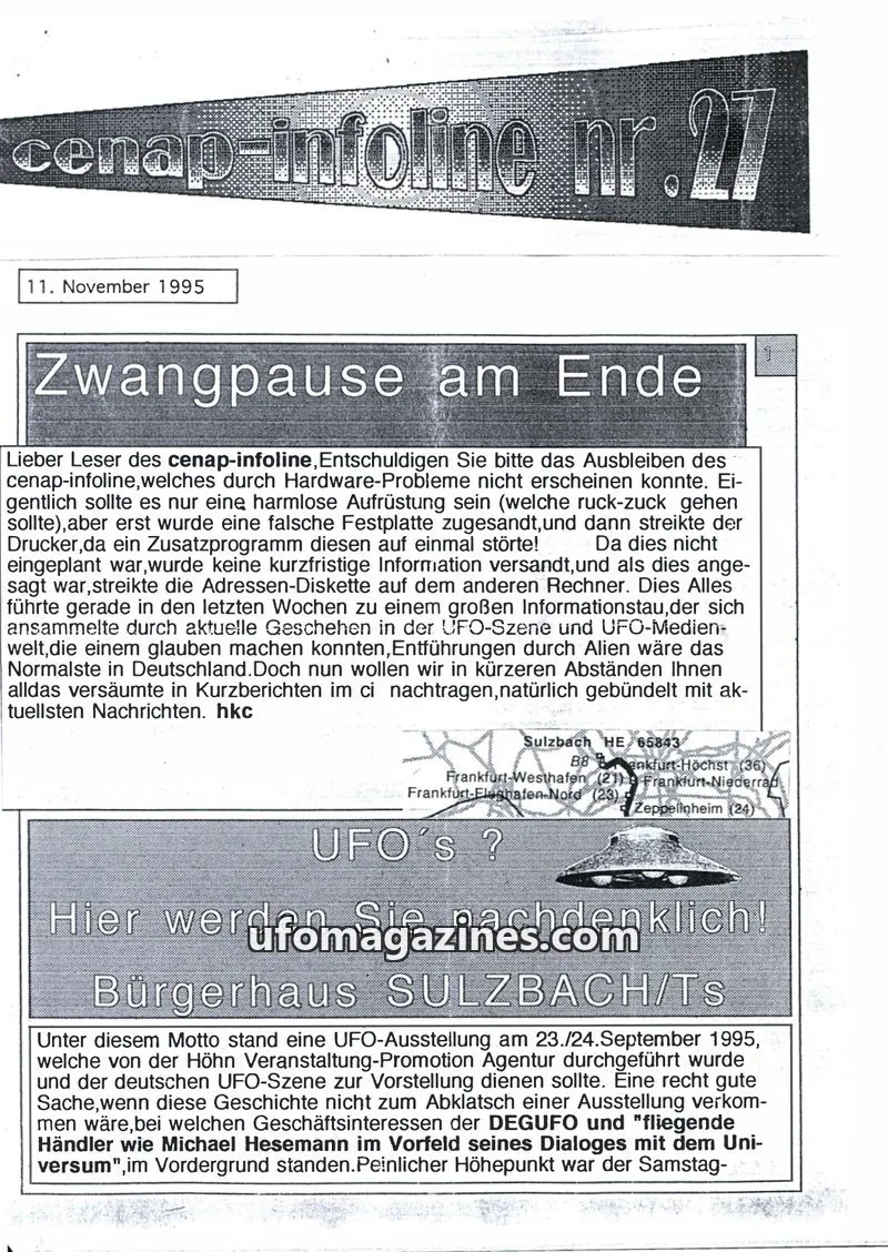 Cover of CENAP issue 27: cenap-infoline
