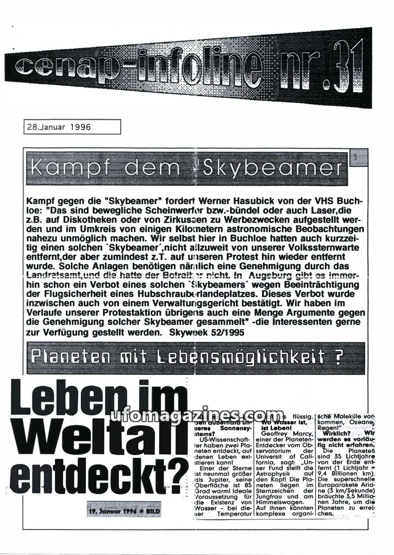 Cover of CENAP Infoline (CENAP) issue 31: cenap-infoline