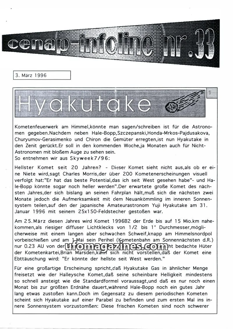 Cover of CENAP Infoline (CENAP) issue 33: cenap-infoline