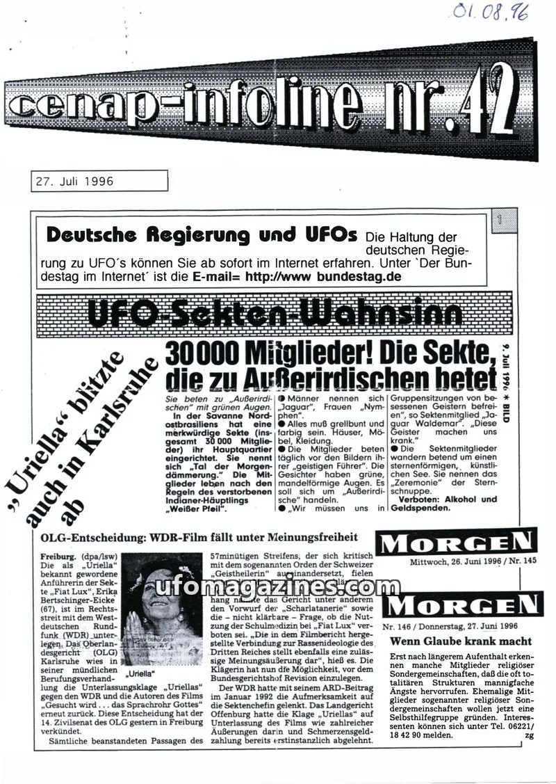 Cover of CENAP Infoline (CENAP) issue nr. 42: cenap-intoline