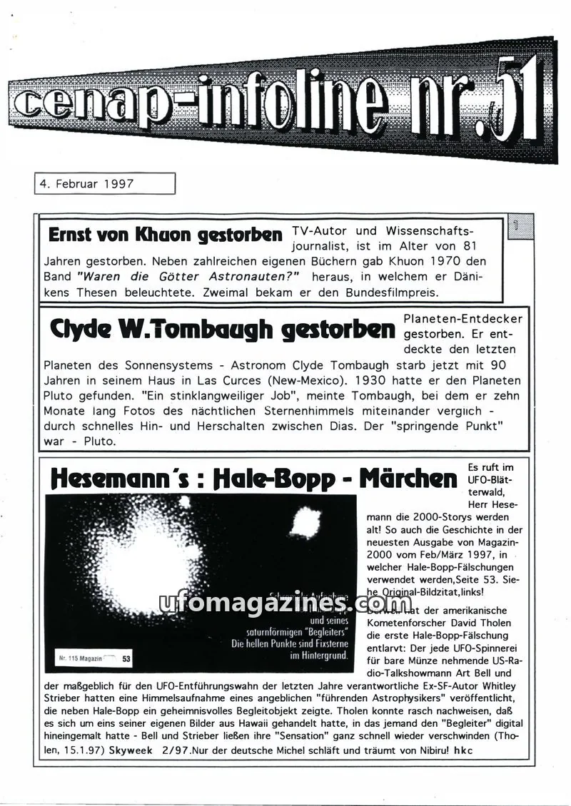 Cover of CENAP Infoline (CENAP) issue 31: cenap-infoline