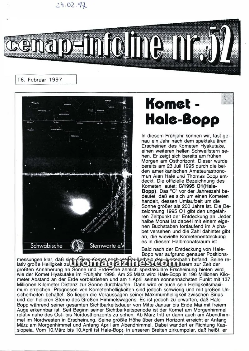 Cover of CENAP issue nr. 52: cenap-infoline