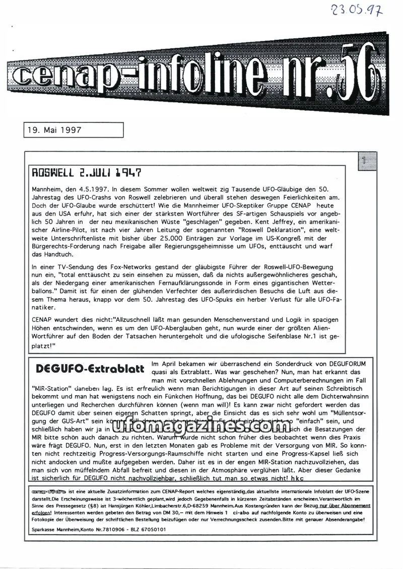 Cover of CENAP issue 56: cenap-infoline