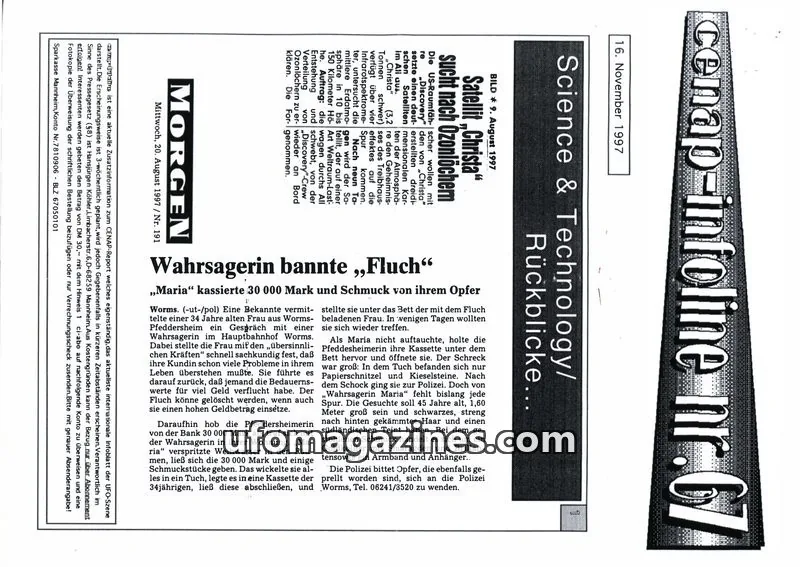 Cover of CENAP Infoline (CENAP) issue Nr. 191: MORGEN