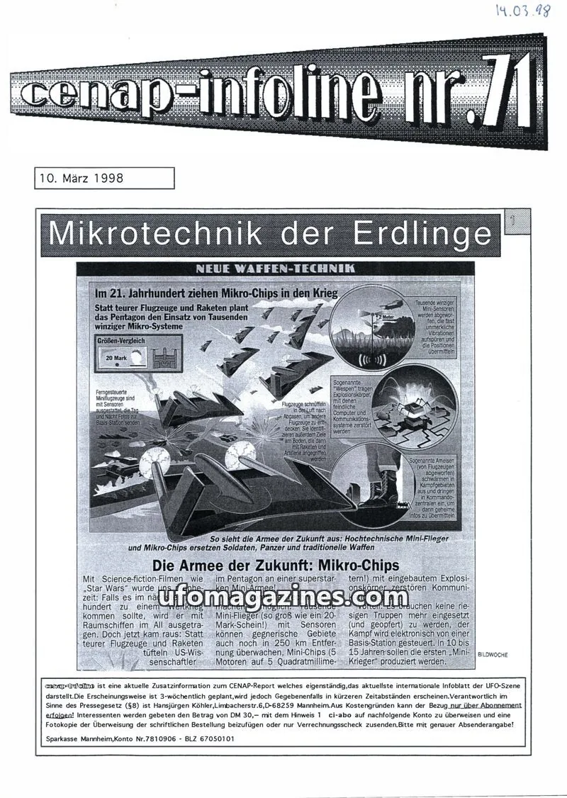 Cover of CENAP issue nr. 71: cenap-infoline