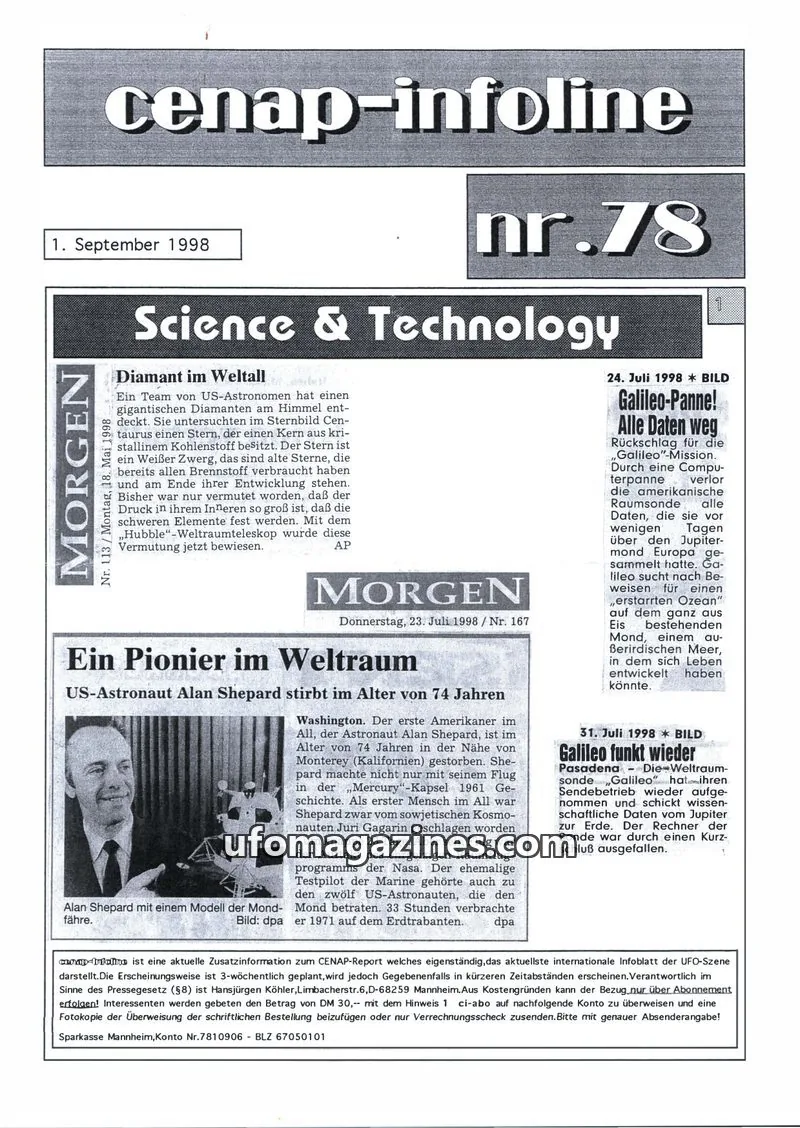 Cover of CENAP issue Nr. 78: cenap-infoline