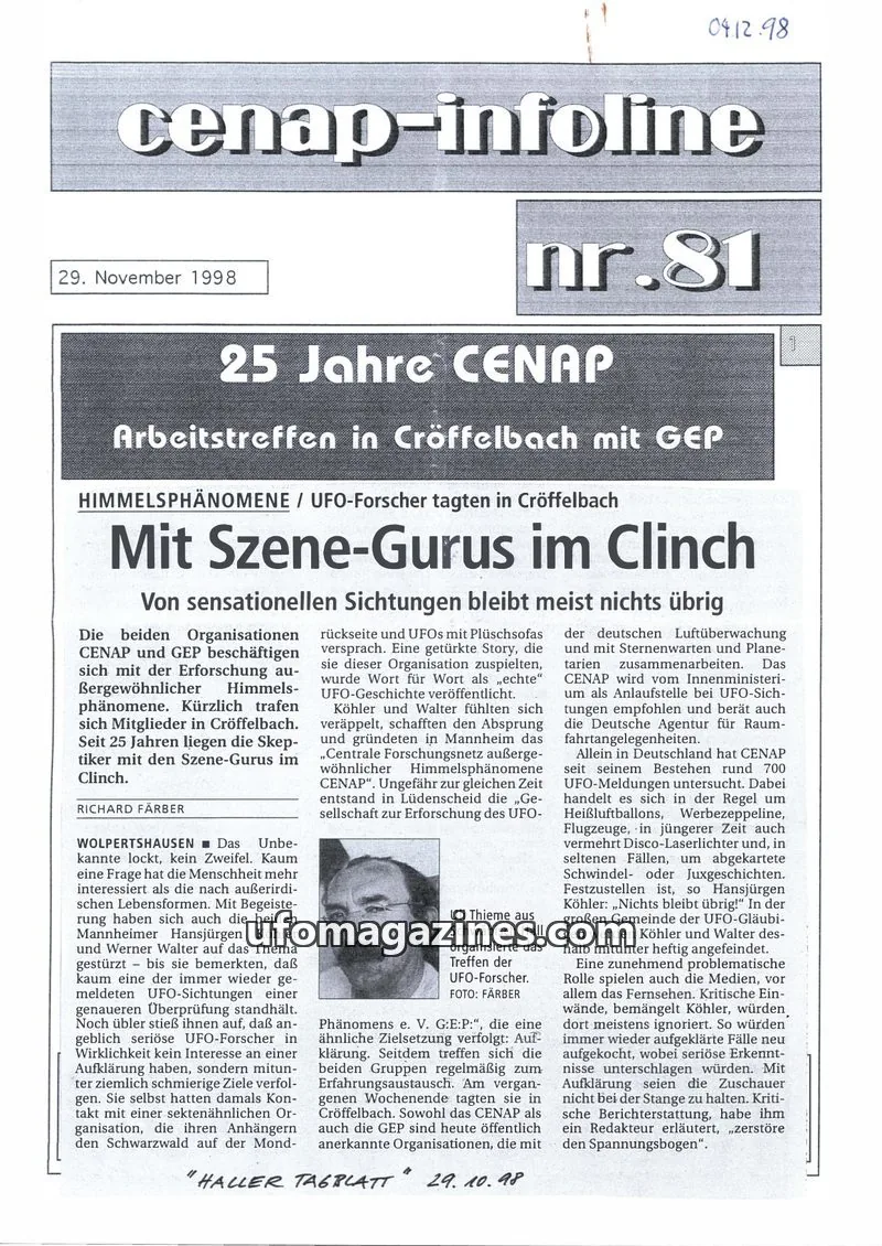 Cover of CENAP Infoline (CENAP) issue 81: cenap-infoline
