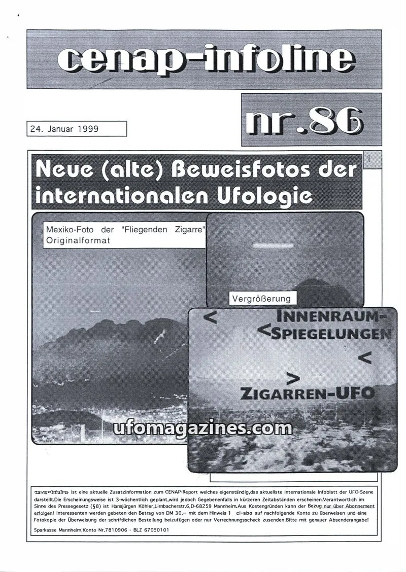 Cover of CENAP issue nr.86: cenap-infoline