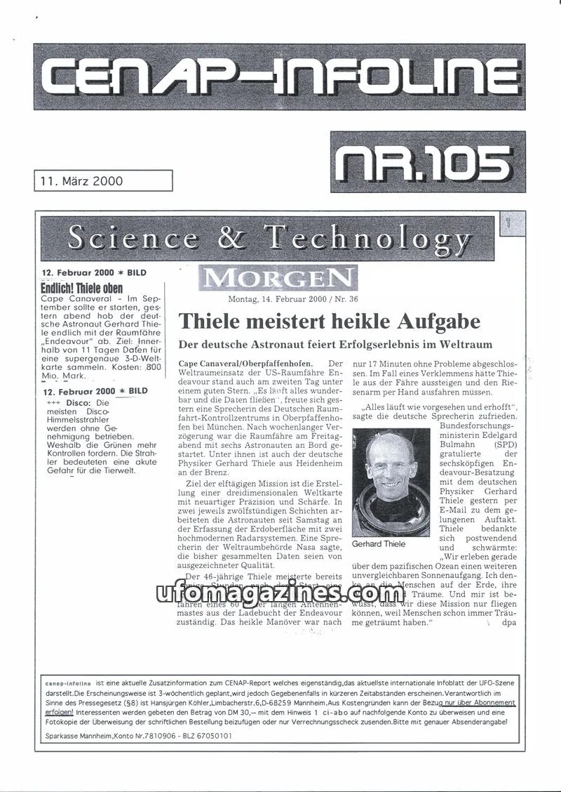 Cover of CENAP issue 105: CENAP-INFOLINE