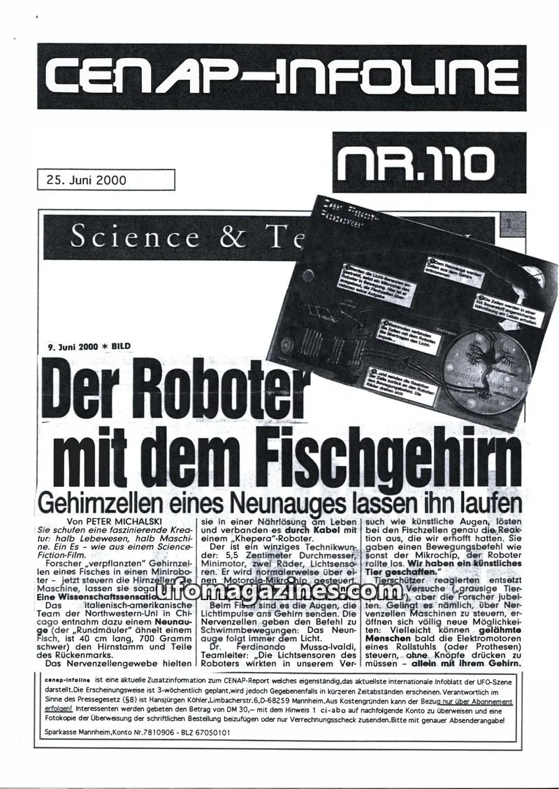 Cover of CENAP Infoline (CENAP) issue NR.110: CENAP-INFOLINE