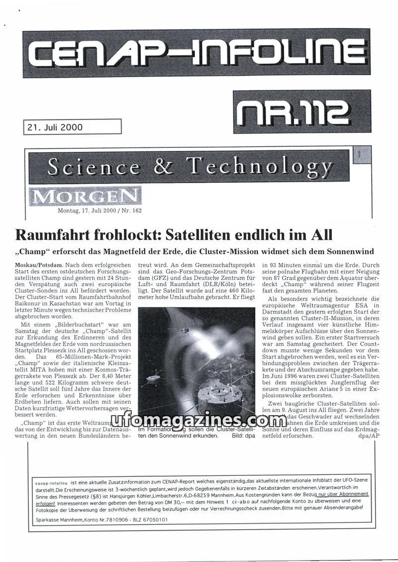 Cover of CENAP Infoline (CENAP) issue 162: MORGEN