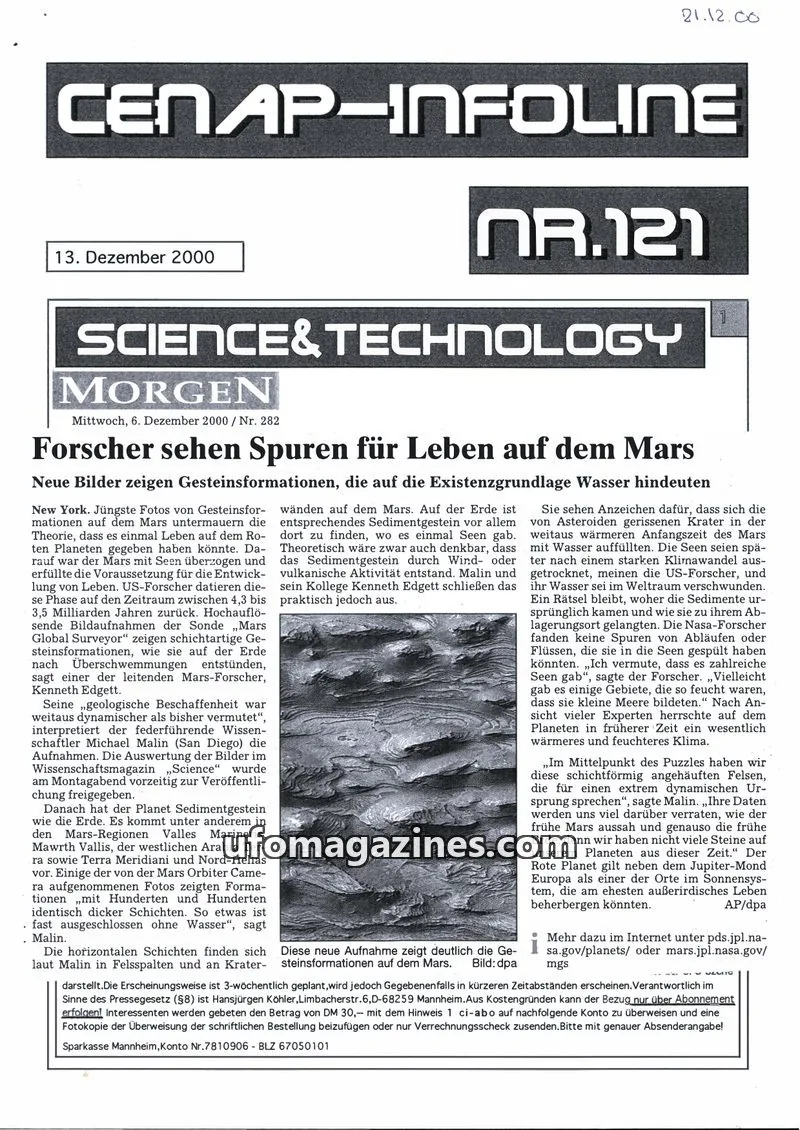 Cover of CENAP issue NR.121: CENAP-INFOLINE