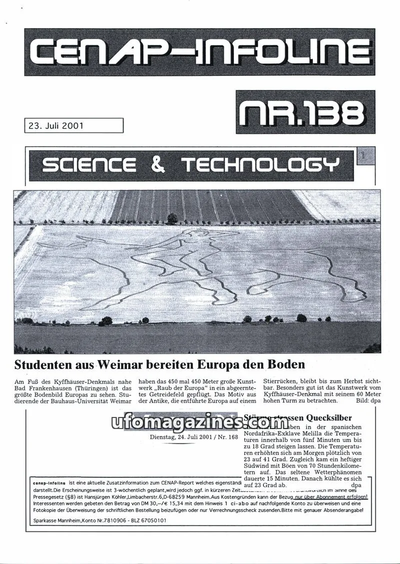 Cover of CENAP Infoline (CENAP) issue 138: CENAP-INFOLINE