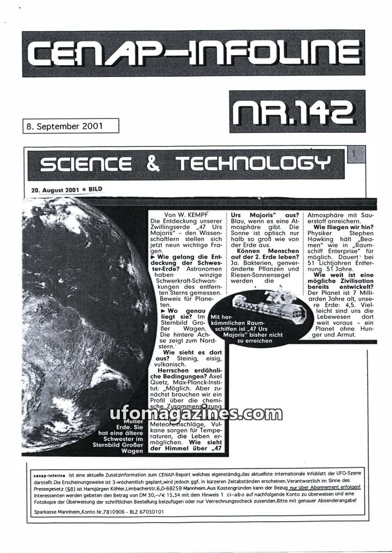 Cover of CENAP issue NR.142: CENAP-INFOLINE