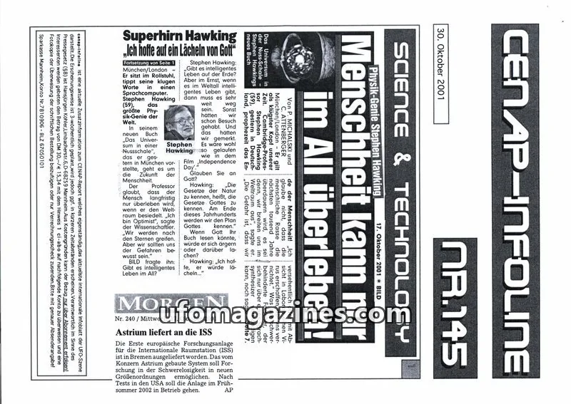 Cover of CENAP Infoline (CENAP) issue 240 / 241 / 243 / 244: MORGEN
