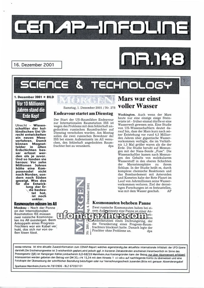 Cover of CENAP issue 148: CENAP-INFOLINE