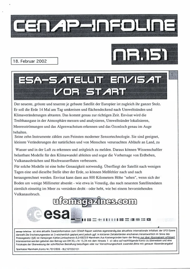 Cover of CENAP Infoline (CENAP) issue 151: CENAP-INFOLINE