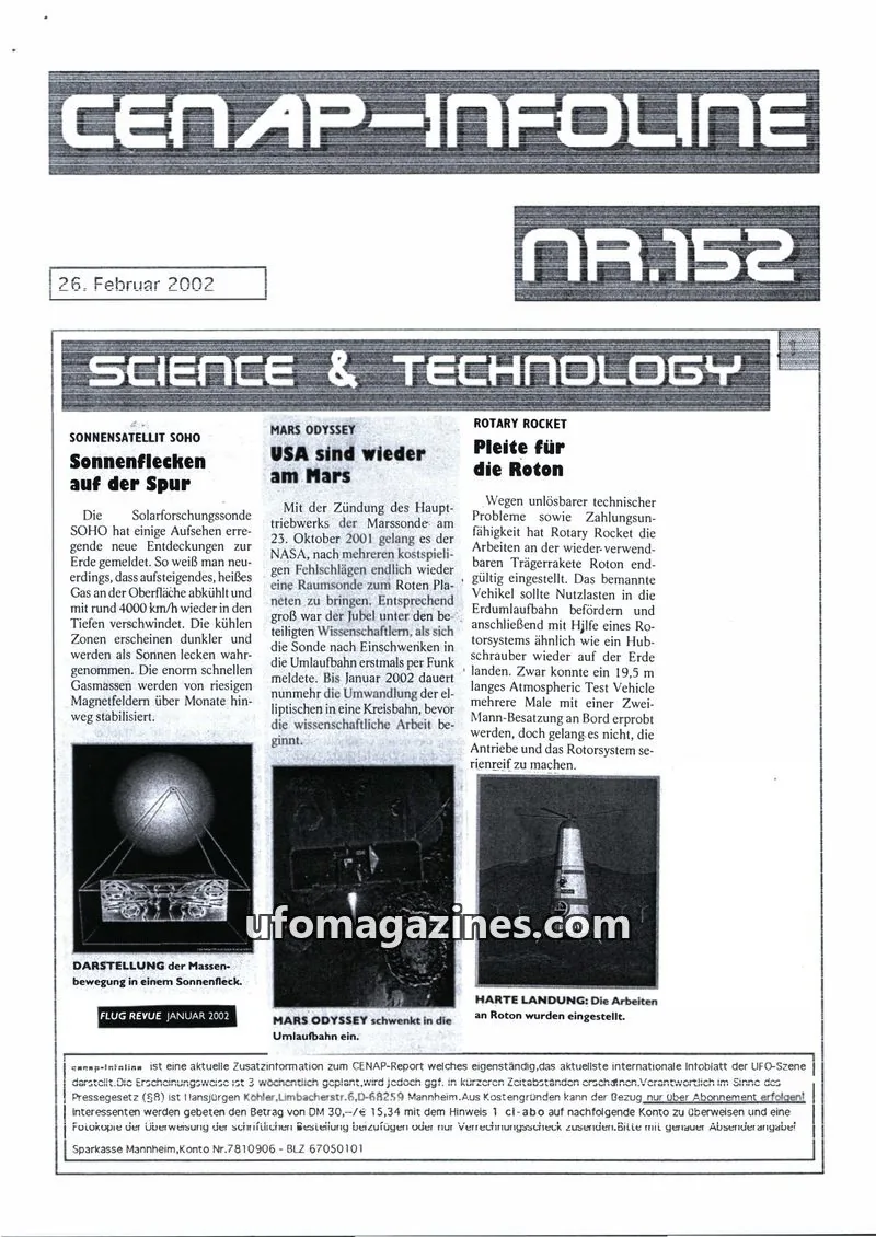Cover of CENAP Infoline (CENAP) issue 152: CENAP-INFOLINE
