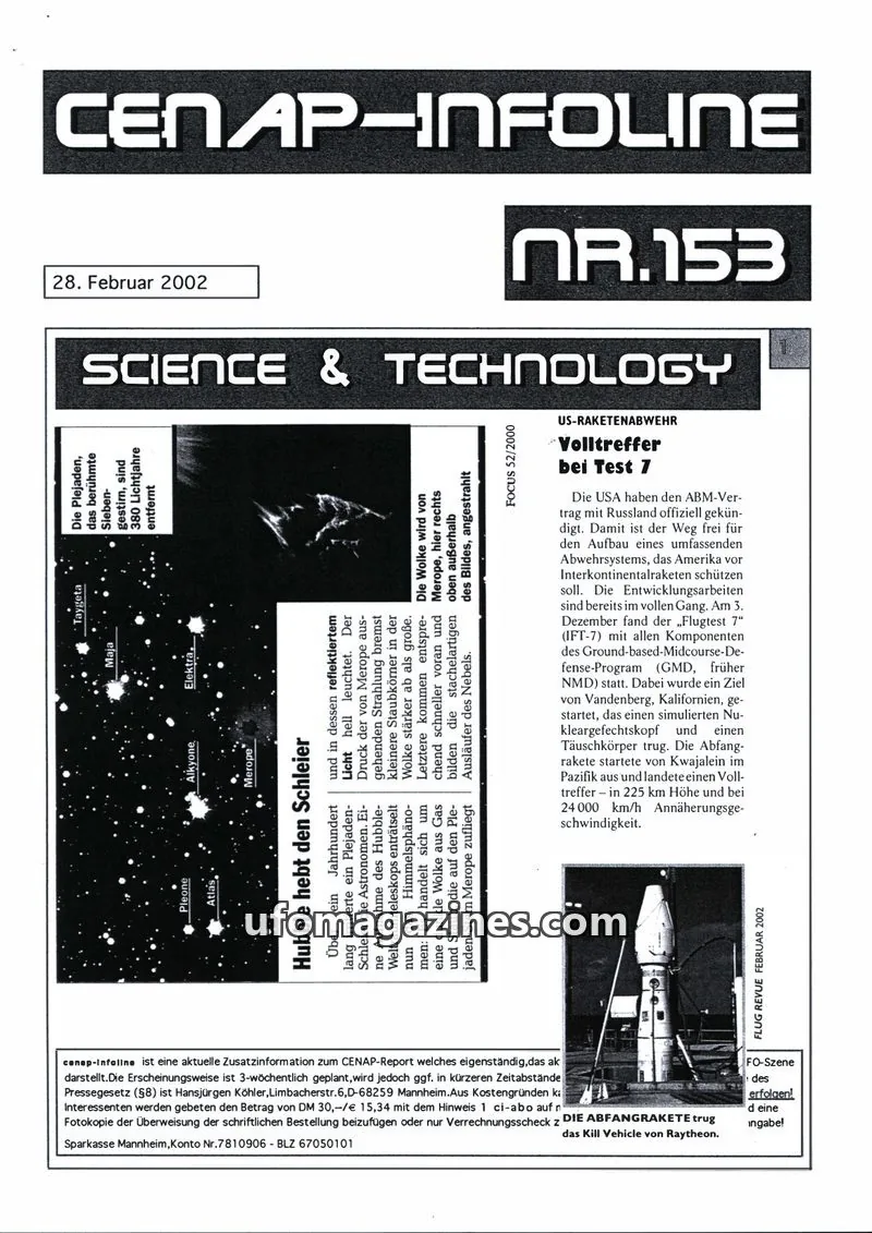 Cover of CENAP Infoline (CENAP) issue FEBRUAR 2002: FLUG REVUE