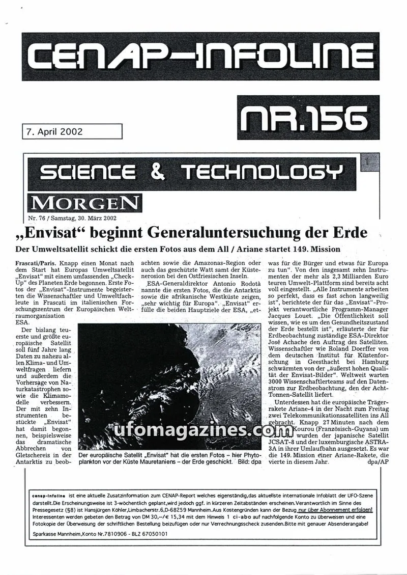 Cover of CENAP Infoline (CENAP) issue 156: CENAP-INFOLINE