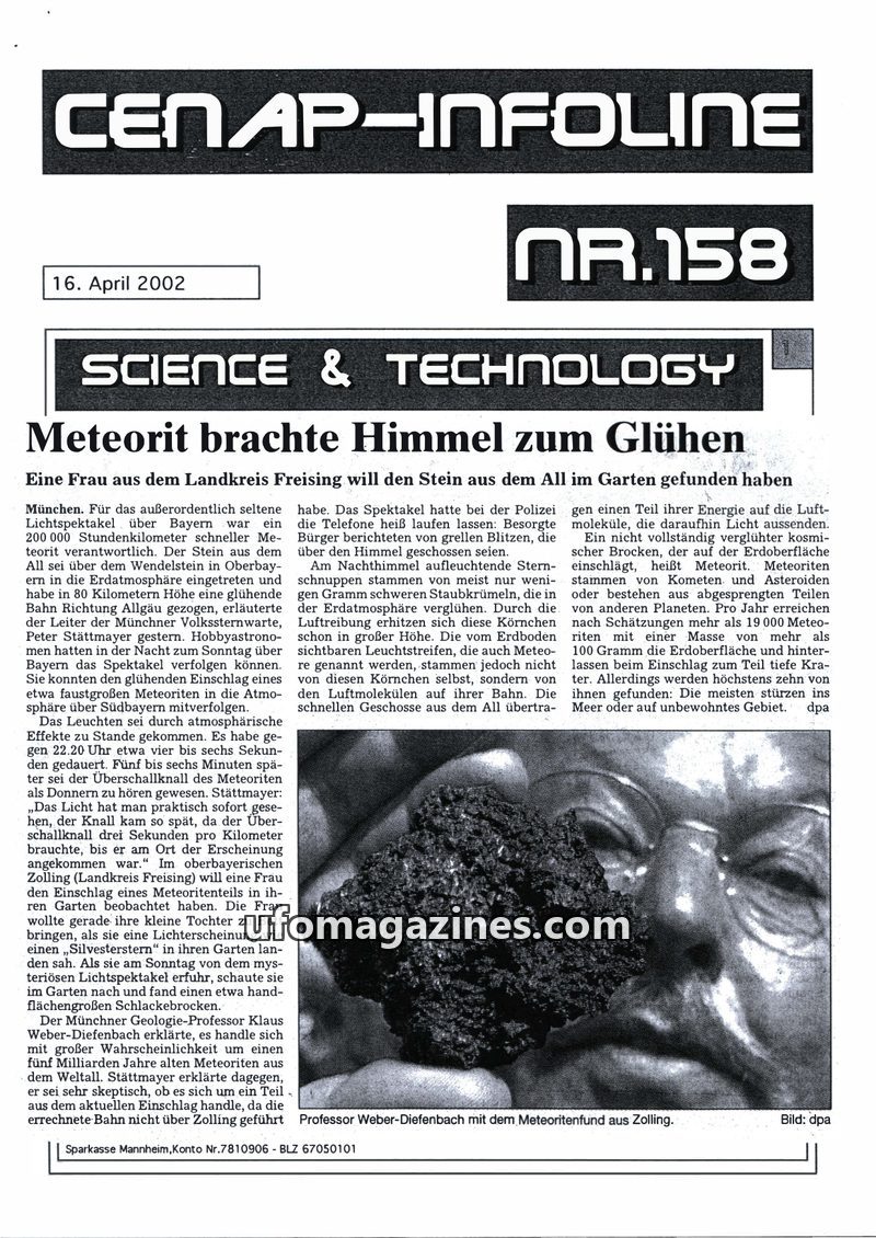 Cover of CENAP Infoline - no 158