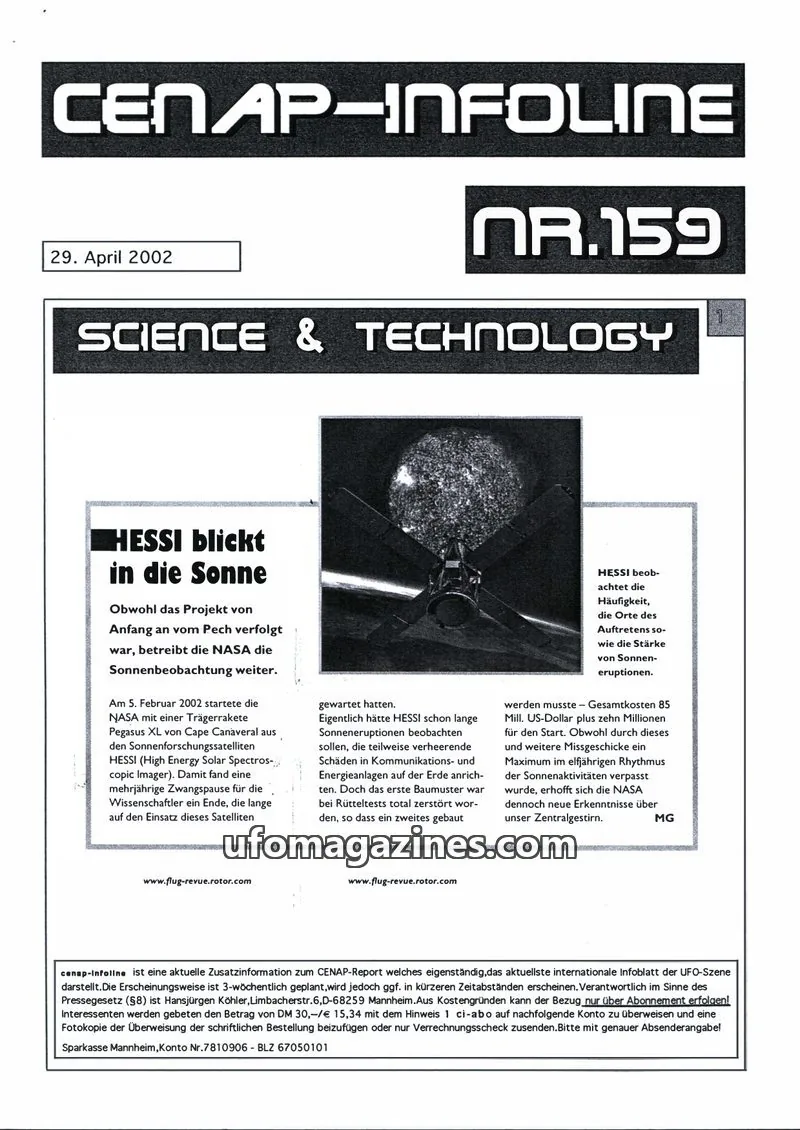 Cover of CENAP Infoline (CENAP) issue 159: CENAP-INFOLINE