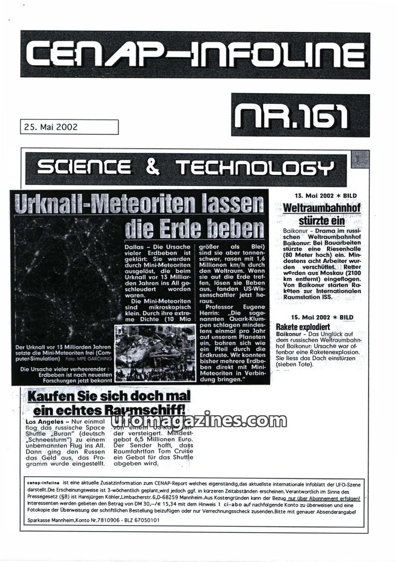 Cover of CENAP issue NR.161: CENAP-INFOLINE