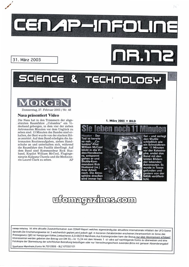 Cover of CENAP Infoline - no 172