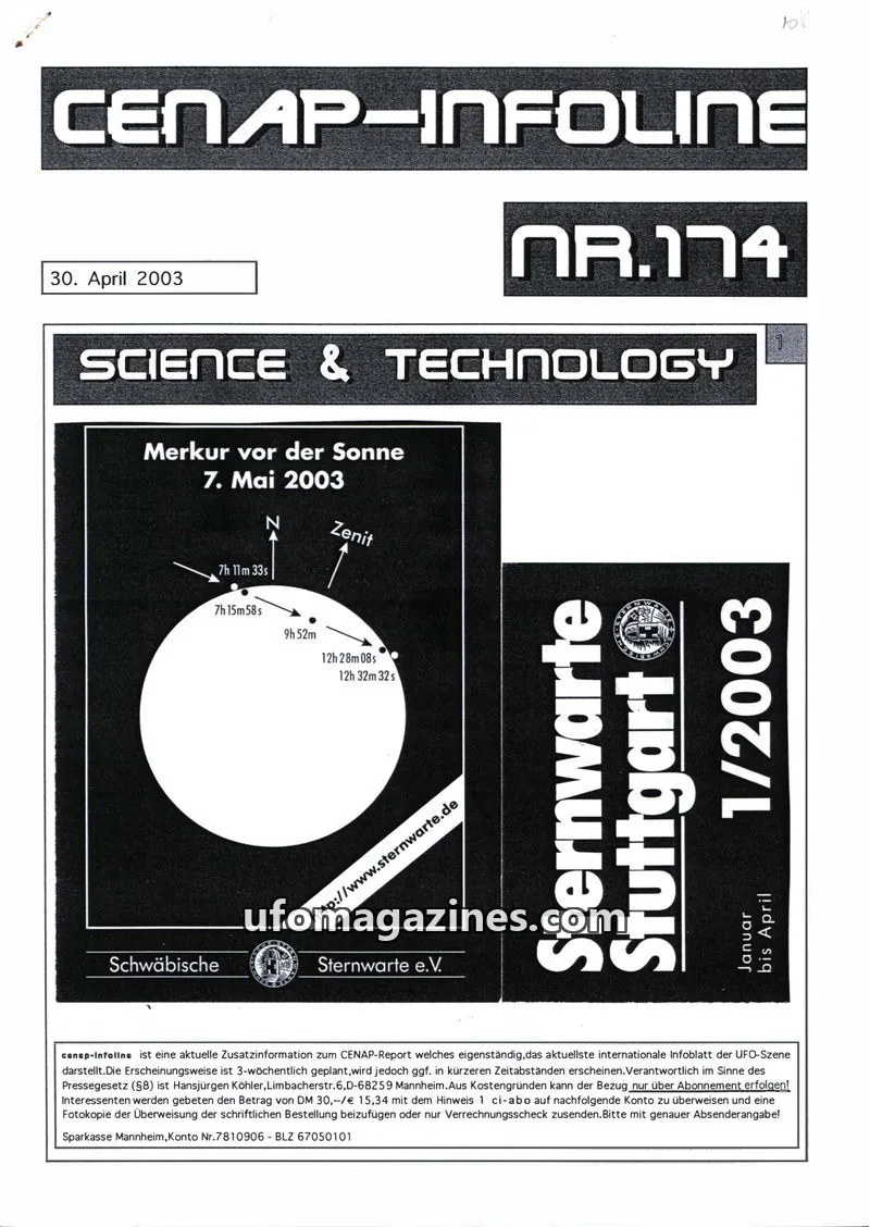 Cover of CENAP issue 174: CENAP-INFOLINE