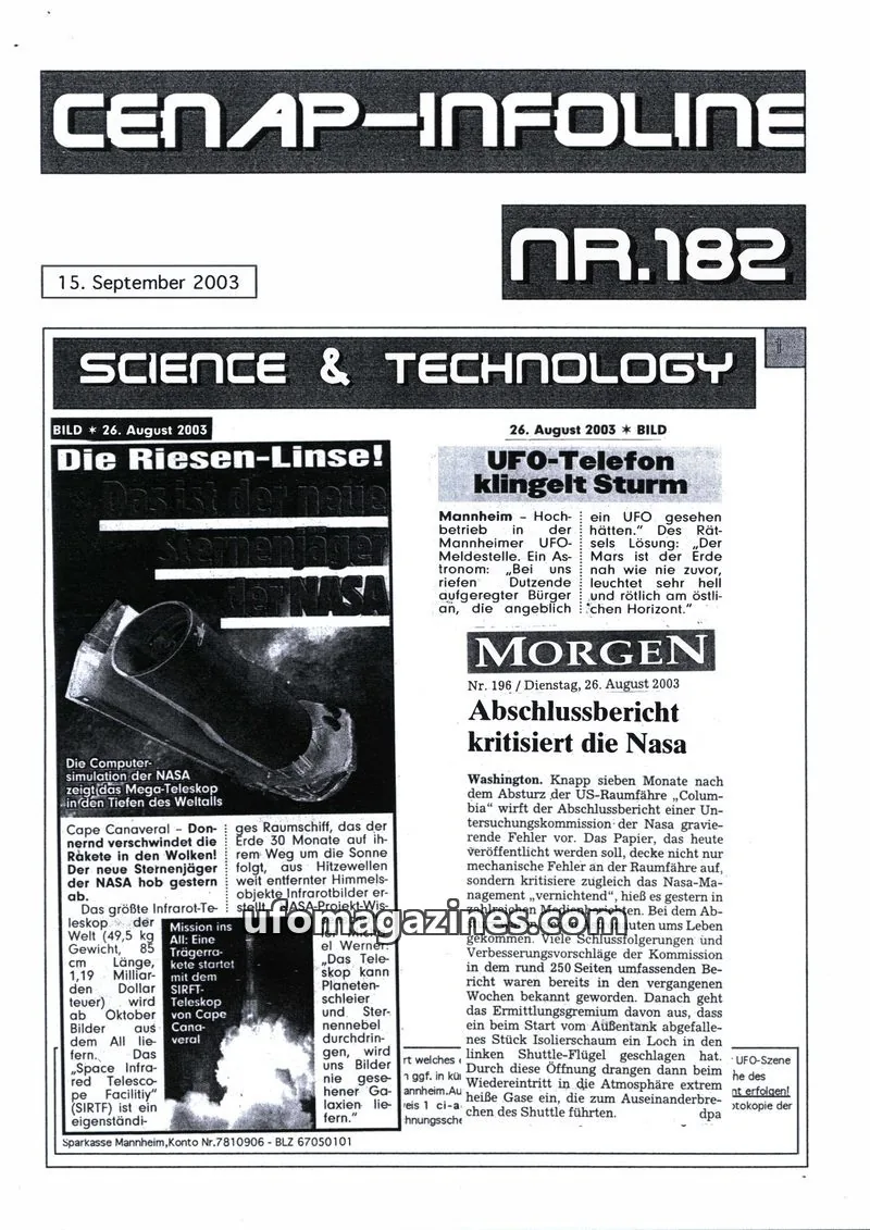Cover of MORGEN issue 182: MORGEN