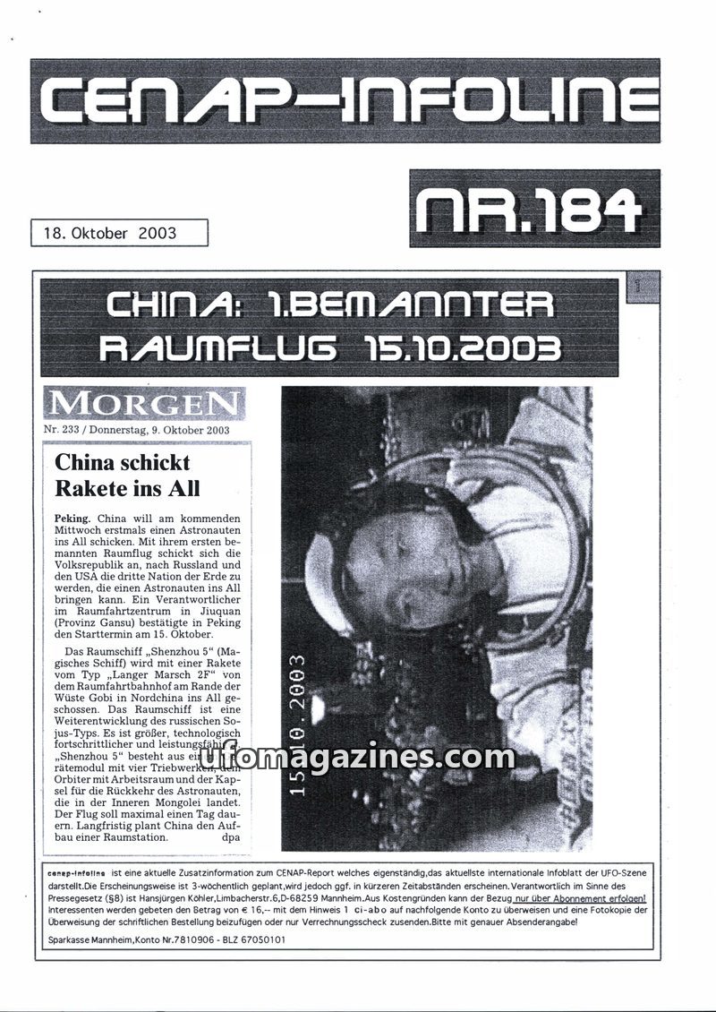 Cover of CENAP Infoline - no 184