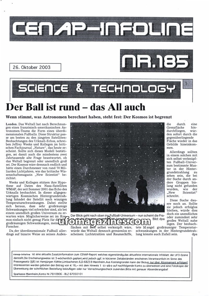 Cover of CENAP Infoline - no 185