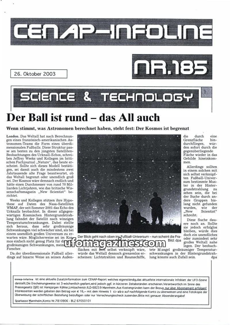 Cover of CENAP issue 185: CENAP-INFOLINE