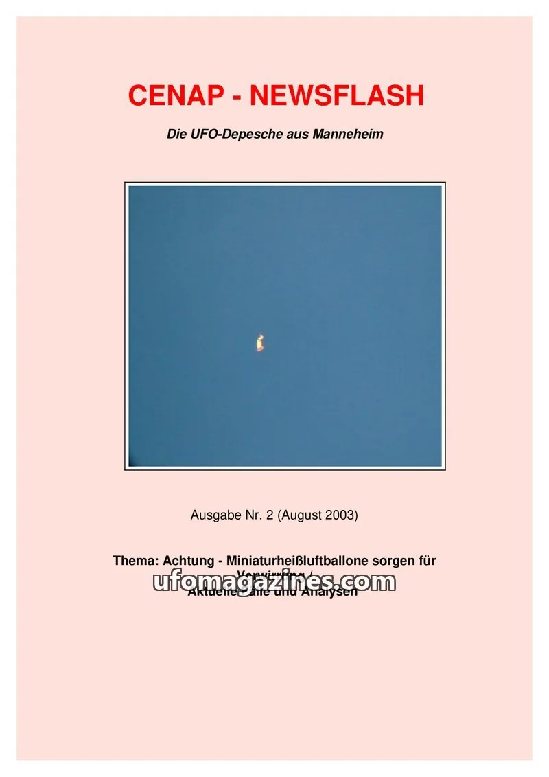 Cover of CENAP issue Nr. 2: CENAP - NEWSFLASH