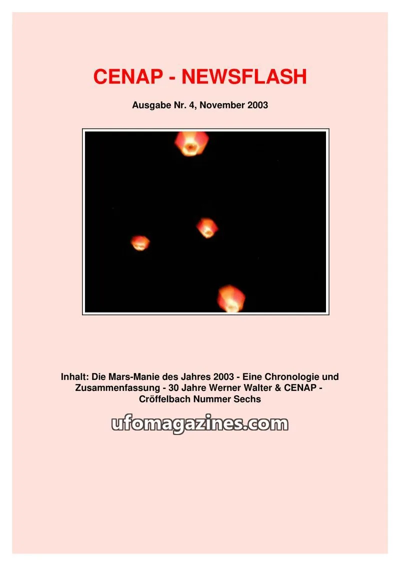 Cover of CENAP issue Nr. 4: CENAP - NEWSFLASH