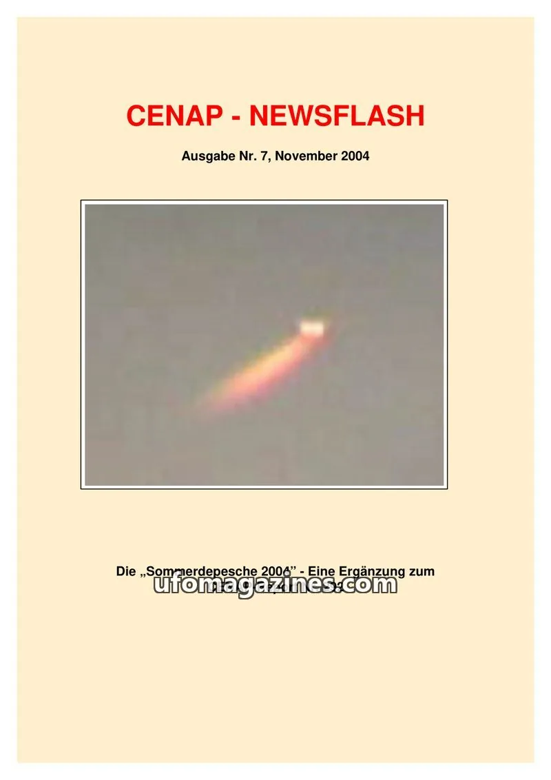 Cover of CENAP issue Nr. 7: CENAP - NEWSFLASH