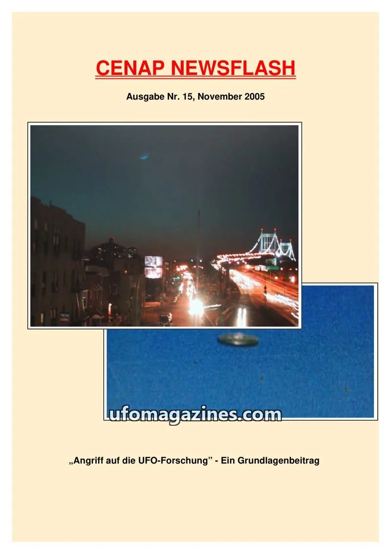 Cover of CENAP issue Nr. 15: CENAP NEWSFLASH