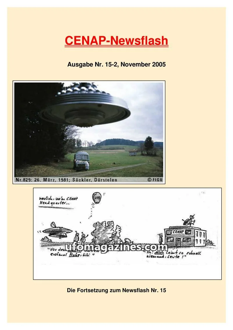 Cover of CENAP issue Nr. 15-2: CENAP-Newsflash