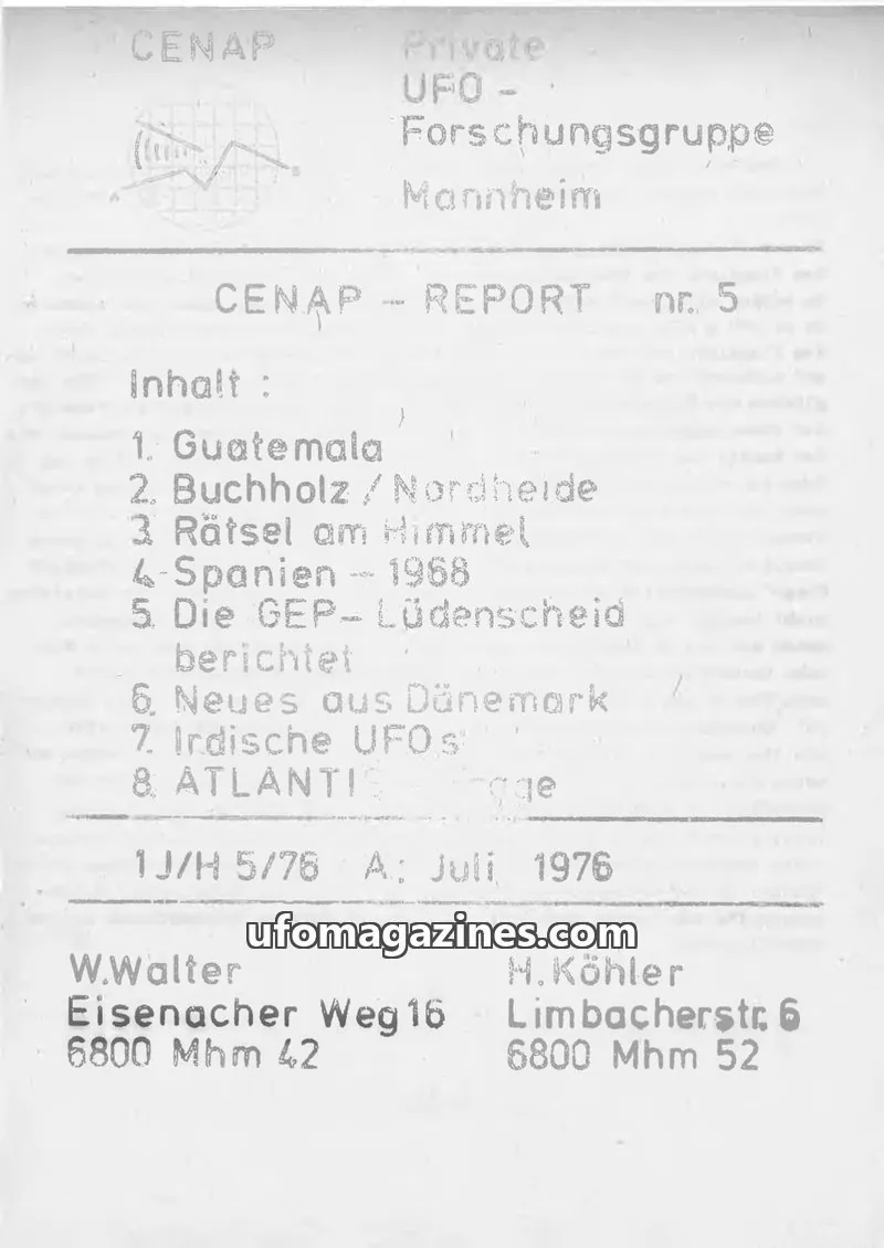 Cover of CENAP Report (CENAP) issue nr. 5: CENAP REPORT