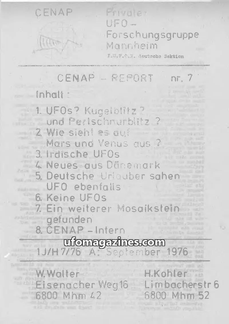 Cover of CENAP Report (CENAP) issue 7: CENAP - REPORT