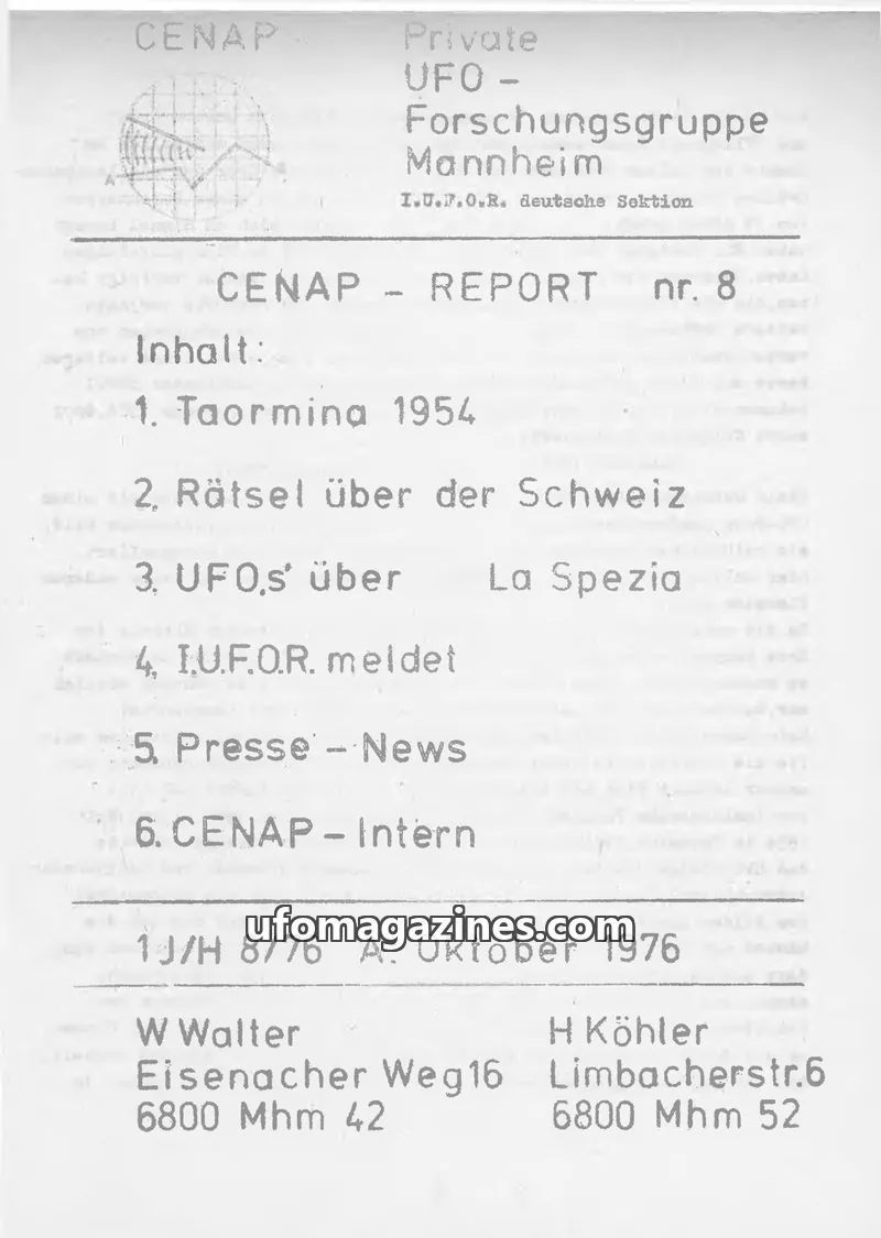Cover of CENAP issue 8: CENAP REPORT