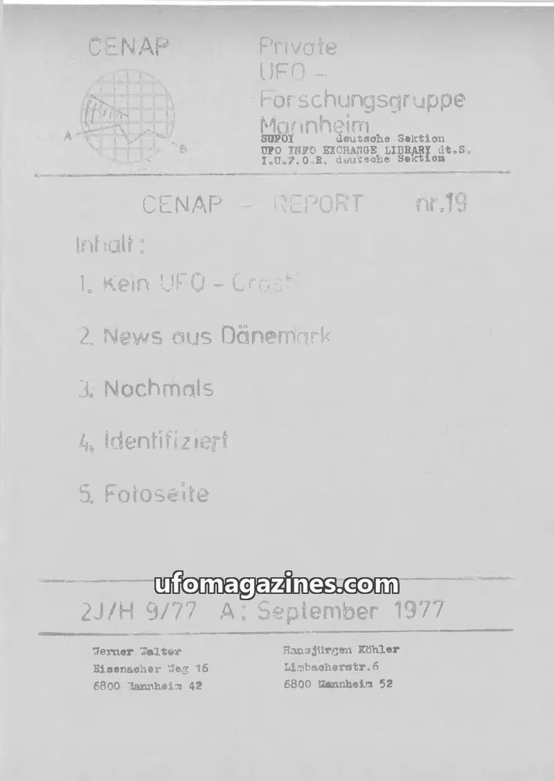 Cover of CENAP issue nr.19: CENAP REPORT
