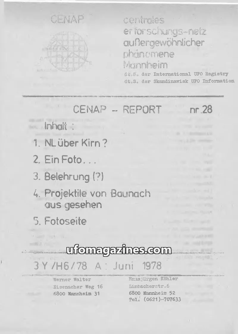 Cover of CENAP issue 28: CENAP REPORT