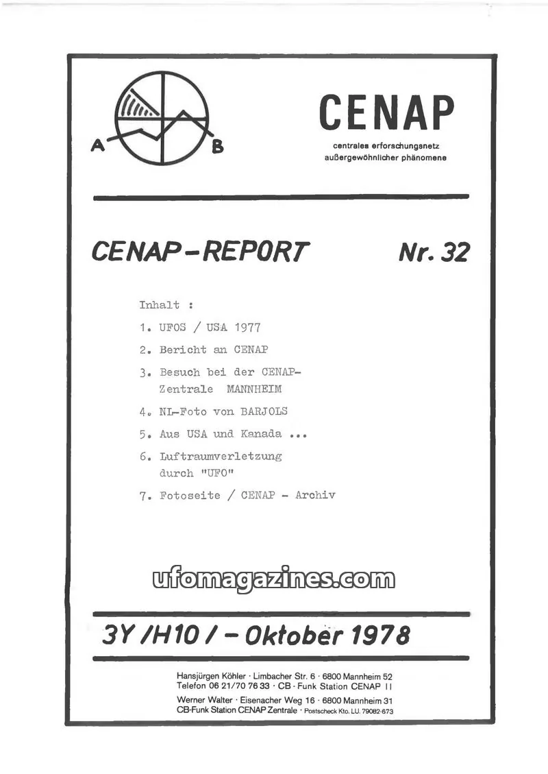 Cover of CENAP issue 32: CENAP-REPORT