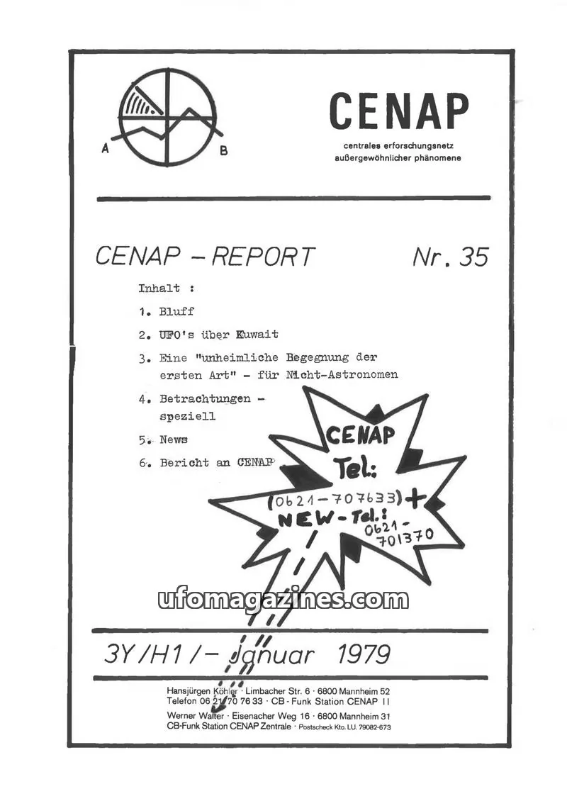 Cover of CENAP issue 35: CENAP – REPORT