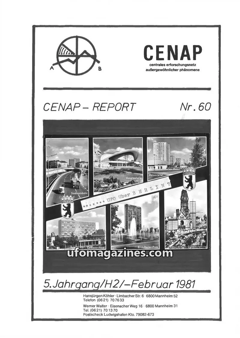Cover of CENAP issue Nr. 60: CENAP - REPORT