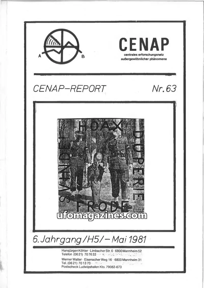 Cover of CENAP issue Nr. 63: CENAP-REPORT