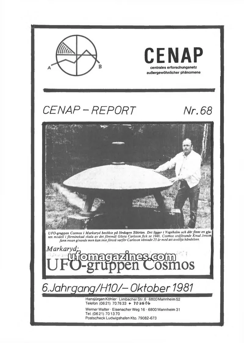 Cover of CENAP issue Nr. 68: CENAP - REPORT